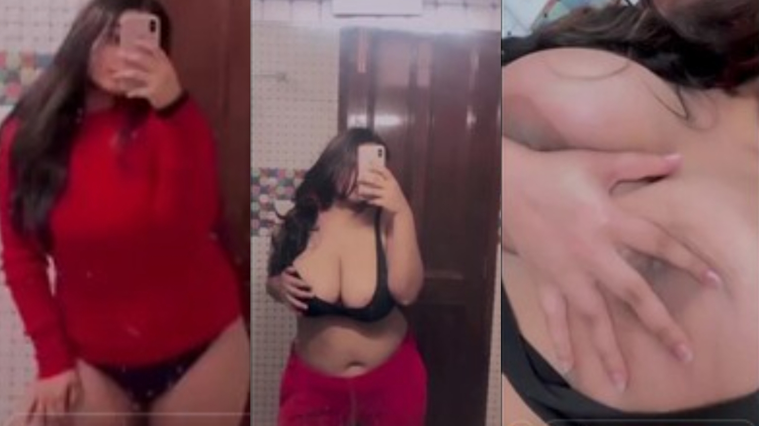 Desi Beautiful Gorgeous Chubby Girlfriend Showing & Pressing Boobs in Video Call With Boyfriend