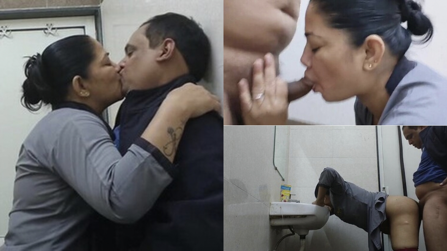 Bhabhi Blowjob And And Hard Doggystyle Fuck in Washroom By Husband